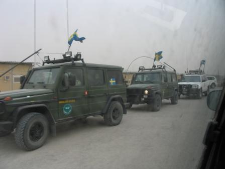 Švédští vojáci ISAF na německé základně v Mazar-e Sharifu
