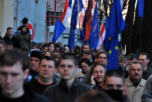Pochod Belorusky Sljach v Minsku