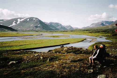 A ještě jeden pohled na údolí, tentokrát pod Kebnekaise, Švédsko 2004