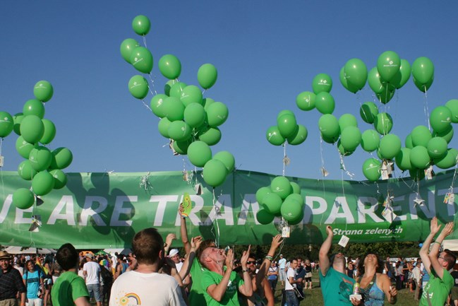 Strana zelených na Prague Pride