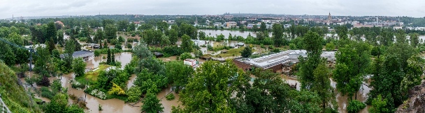 Zoo Praha při povodni v červnu 2013. Foto: Miroslav Bobek