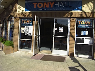 Sídlo volebního štábu Tony Halla, 99 West Portal Avenue